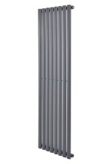 Вертикальный дизайнерский радиатор отопления Arttidesign Rimini 8/1500 серый, Антрацит
