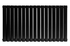 Горизонтальный дизайнерский радиатор отопления Arttidesign Rimini 17/550 чёрный матовый, Черный матовый