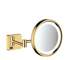 Зеркало косметическое Hansgrohe AddStoris с LED освещением золото 41790990, Золотой