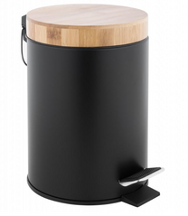Корзина для мусора Yoka Bin Black Bamboo 3л. для ванной комнаты CH.BIN-BLK, Черный матовый