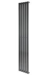Вертикальный дизайнерский радиатор отопления Arttidesign Livorno 5/1600 серый, Антрацит