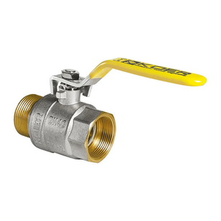 Кран кульовий Koer KR.215.G - 3/4" FM ГШВ Yellow, ручка "важіль" жовта KR0117