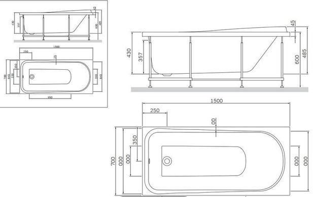 Ванна акрилова AM.PM Like 150x70 W80A-150-070W-A