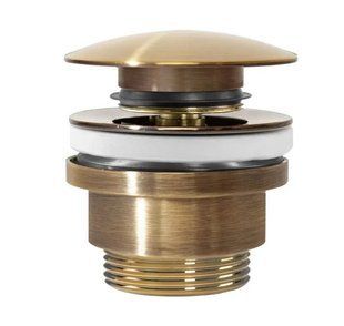 Донный клапан для раковины Rea click-clack antique brushed gold универсальный REA-A8110