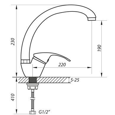 Змішувач для кухні Zerix YUB 181 ZX0415, Satin