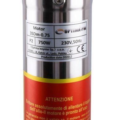 Насос скважинный с повышенной уст-тью к песку Optima PM 3SDm2,5/20 0,75 кВт 90м + 55 м кабель 000021405