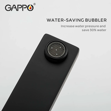 Душевая система Gappo G2417-6, излив - переключатель на лейку, черный, Черный матовый