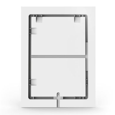 Зеркало прямоугольное 60*80см, с подсветкой, диммером, зеркалам подогревом, с линзой 5x Volle 16-13-600M, Белый матовый