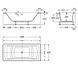 Ванна акриловая в комплекте с ножками и подголовниками Roca Hall 180x80 A248163000