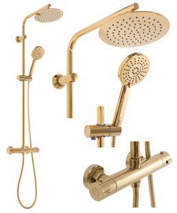 Душевая система Rea Bliss с термостатом gold REA-P8806, Золотой