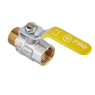 Кран кульовий Waterpro WP607-15FML-Y - 1/2" Fml ГШВ Yellow, ручка "важіль" жовта WP2931