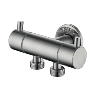 Кран для подключения сантехприборов Zerix VAL-13-1/2x1/2x1/2 из нержавеющей стали ZX5971