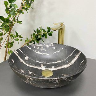 Умывальник VBI Amalfi black onyx matt накладной VBI-013403, Черный матовый