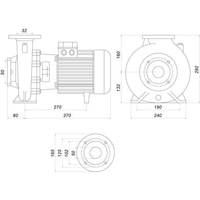 Насос моноблочный Saer IR 32-160A 3,0 кВт (20 м3/ч,37 м)