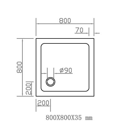 Душевой поддон Eger 80x80см SMC 599-8080S