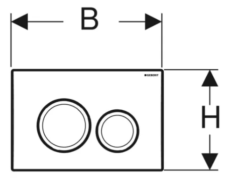 Клавиша смыва Geberit Delta20 белая 115.127.11.1