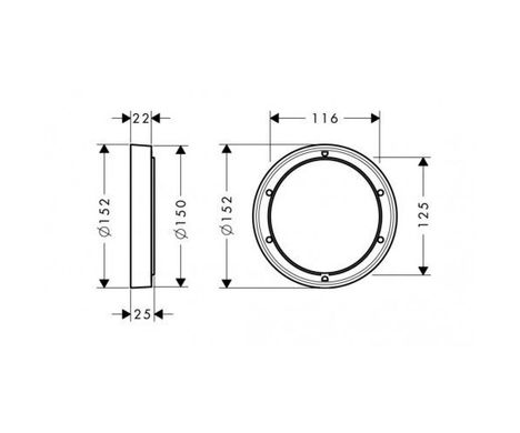 Удлинение для наружной части Ibox Focus E2 Hansgrohe 13597000