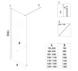Душова стінка Rea Flexi Walk-In 100x195 transparent black KPL-K99162