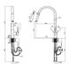 Змішувач для кухні з висувним виливом Lidz (NKS) 12 32 015FL-8, Никель