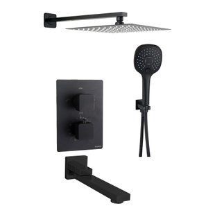 Душевая система Globus Lux Smart GLM-505-BB-TT, Черный матовый