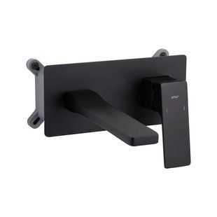 Смеситель для умывальника Qtap Gemini скрытого монтажа QTGEM273BLM45694 Black matt, Черный матовый