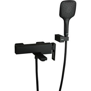 Смеситель для ванны короткий гусак черный Gappo 1/4 G3217-6, Черный матовый