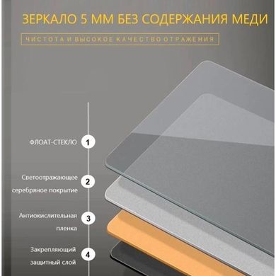 Зеркало Dusel Led DE-M2071D Black кругле 80x80 см сенсорне включення + підігрів+годинник/темп, Черный