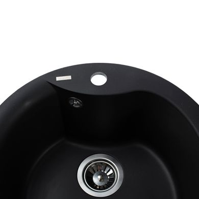 Кухонна мийка гранітна Globus Lux Orta чорний 485мм-А0002, Чорний