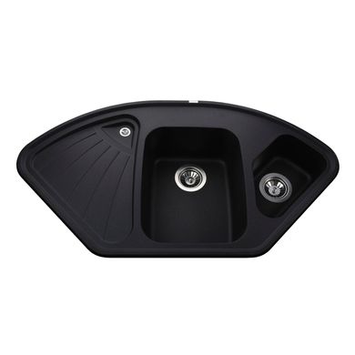Гранітна мийка Globus Lux Averno чорний металік 1060x575мм А0001, Чорний