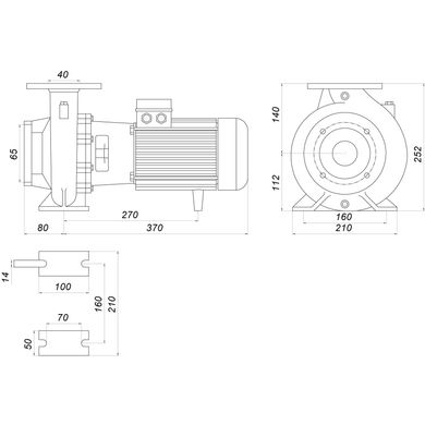 Насос моноблочний Saer IR 40-125A 3,0 кВт (40 м3/год, 27,5 м)