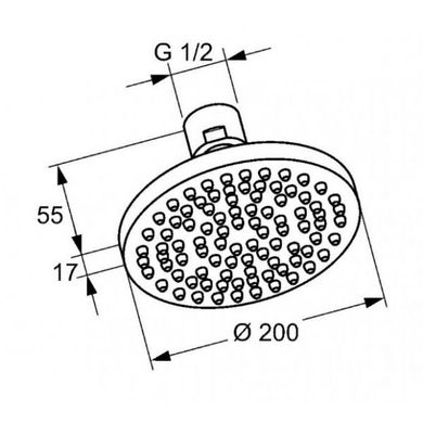 Верхній душ Kludi A-QA 6651005-00, Хром