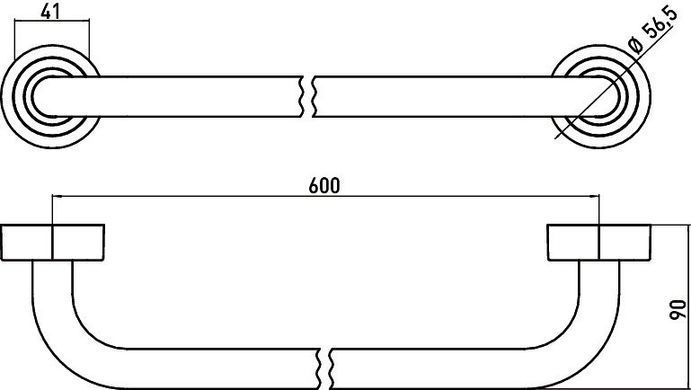 Полотенцедержатель Emco Polo 600 мм 0760 001 60, Хром