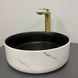 Умывальник VBI Prato white black marble matt накладной VBI-011409, Мрамор