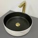 Умывальник VBI Prato white black marble matt накладной VBI-011409
