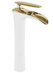 Смеситель для умывальника Mexen Lyra White Gold высокий MEX-745310-25, Белый