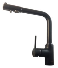 Смеситель для кухни с подключением фильтра черный шпилька Ø35 Gappo 1/8 G4390-10, Черный матовый