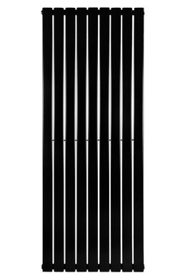 Вертикальный дизайнерский радиатор отопления Arttidesign Livorno 9/1800 чёрный матовый, Черный матовый