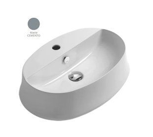 Умивальник Simas Sharp 60 см SH05 cemento matt, Сірий