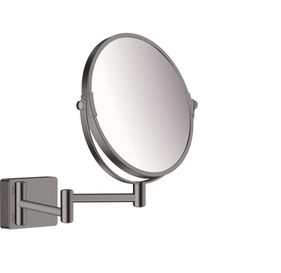 Зеркало косметическое Hansgrohe AddStoris черный матовый хром 41791340, Шлифованный черный хром
