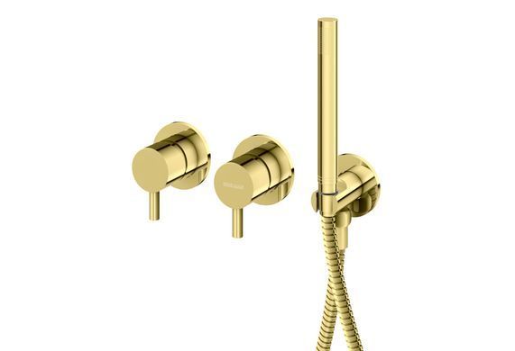 Душевая система Kohlman Axel 25 gold + BOX скрытого монтажа KPL-QW260AGD25, Золотой