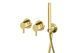 Душевая система Kohlman Axel 25 gold + BOX скрытого монтажа KPL-QW260AGD25, Золотой