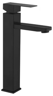 Смеситель для умывальника высокий Wezer PRO11-02-BLACK, Черный матовый