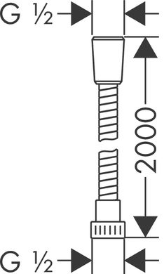 Шланг для душа 200 см Hansgrohe Isiflex 28274000, Хром