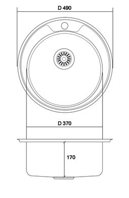 Кухонна мийка Romzha (Eko) Sorin Textura RO45487, Сірий