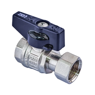 Кран шаровый Roho R115-050B -1/2"x1/2" прямой Н/Г, ручка "бабочка" черная RO0232