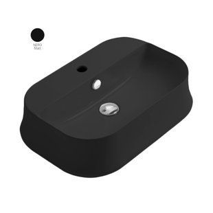 Умивальник Simas Sharp 60x42 см Black matt SH09NM, Чорний матовий