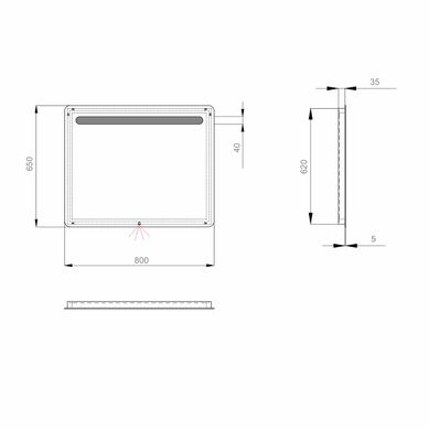 Зеркало Sanwerk Лава "Калипсо" 80x65 ZL0000180