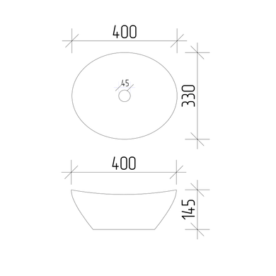 Умывальник VBI Parma white накладной VBI-011000, Белый