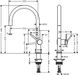 Змішувач Hansgrohe Talis 220 кухонний 72804000 Chrome, Хром