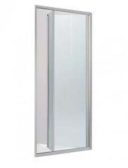 Душевая дверь в нишу Devit Fresh 100 см FEN9210 раздвижная, би-фолд, хром/прозрачное стекло, прозрачный, хром